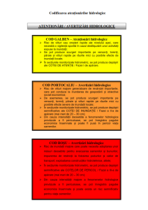 Codificarea atentionarilor hidrologice